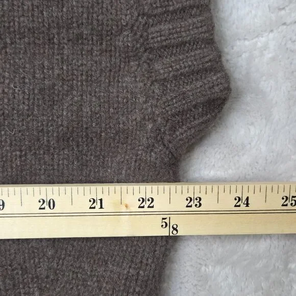 Florence Black Lambswool Knit Vest Brown XL Made in Scotland Unisex - Picture 6 of 7